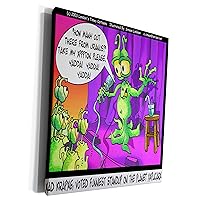3dRose Alien Standup Comedy - Museum Grade Canvas Wrap (cw_2925_1)