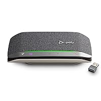 Sync 20+ USB-A Personal Bluetooth Smart Speakerphone (Plantronics) - Connect to Smartphones via Bluetooth-PC/Mac via - BT600 Dongle -Works with Teams (Certified), Zoom & More,Black
