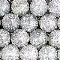 Entervending Bouncy Balls - Silver Glitter Bouncy Balls - Party Favors and Gifts for Kids - Rubber Balls - 25 Pcs Large Bouncy Balls 45mm - Vending Machine Toys - Goodie Bag Fillers