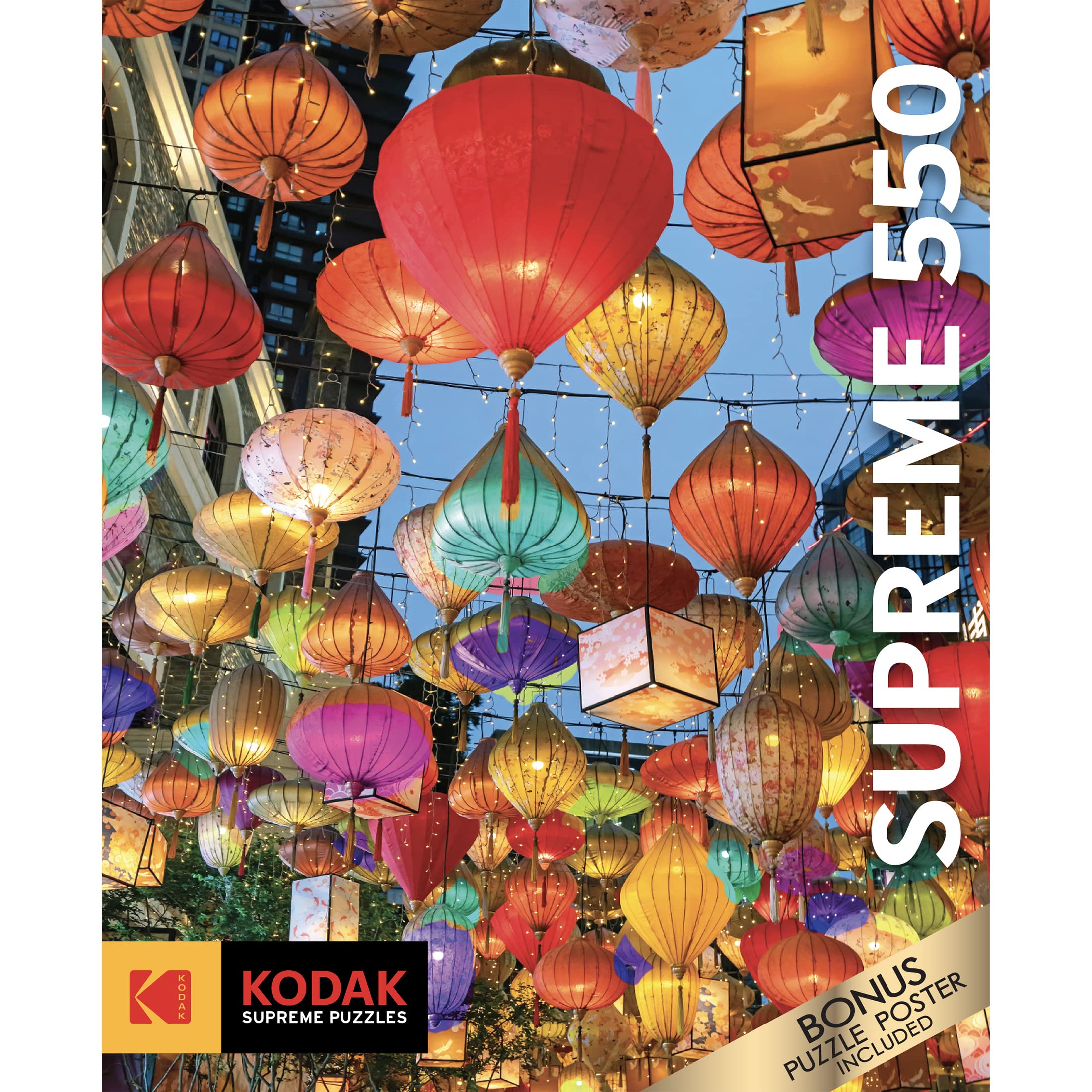 Cra-Z-Art - RoseArt - Kodak Supreme Premium - Colorful Lanterns - 550 Piece Jigsaw Puzzle