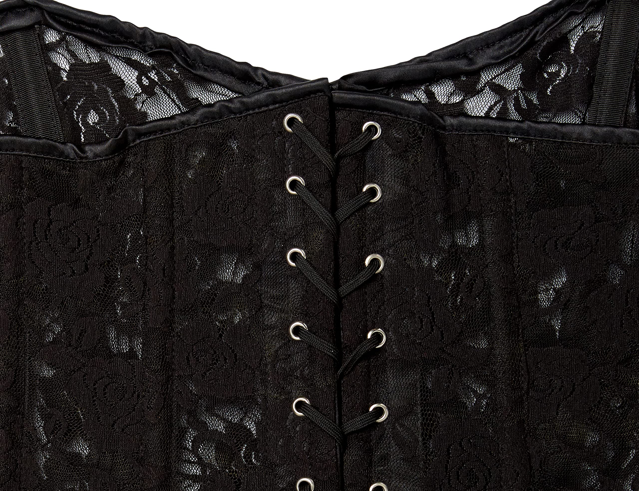 Daisy corsets Women's Black Sheer Lace Corset Dress