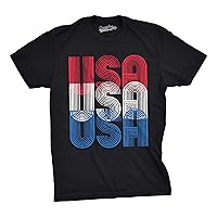 Mens USA USA USA Funny T Shirts Red White Blue Retro Designs Cool Graphic T Shirt