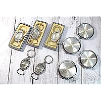 24 Elegant Princess Gold and Silver Cinderella Recuerdos para Quinceanera Sweet 15 16 Party Favors Compact Mirror Bottle Opener Keychain Baptism