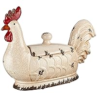 Creative Co-Op Rooster Container with Lid