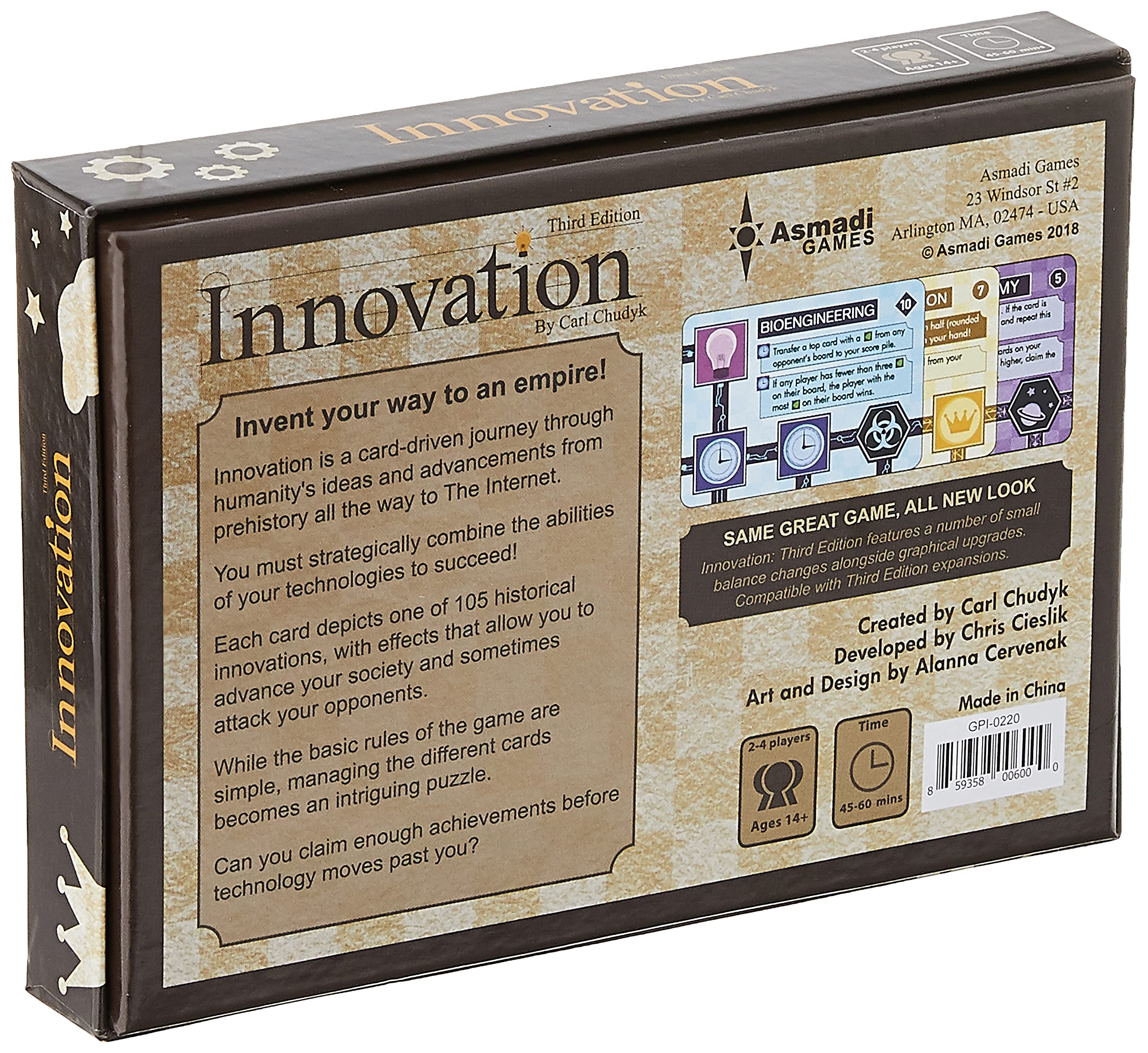 Asmadi Games Innovation: Third Edition Card Game (4 Player) for 144 months to 9600 months