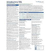 Introductory SQL Quick Reference Training Card - Laminated Tutorial Guide Cheat Sheet (Instructions and Tips)
