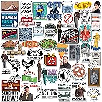Seinfeld 50ct Vinyl Large Deluxe Stickers Variety Pack - Laptop, Water Bottle, Scrapbooking, Tablet, Skateboard, Indoor/Outdoor - Set of 50