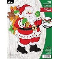 Bucilla, Toys from Santa, Felt Applique Wall Hanging Kit, Perfect for DIY Arts and Crafts, 89657E