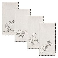 Embroidered Cloth Cotton Dinner Napkins Set of Four, 18