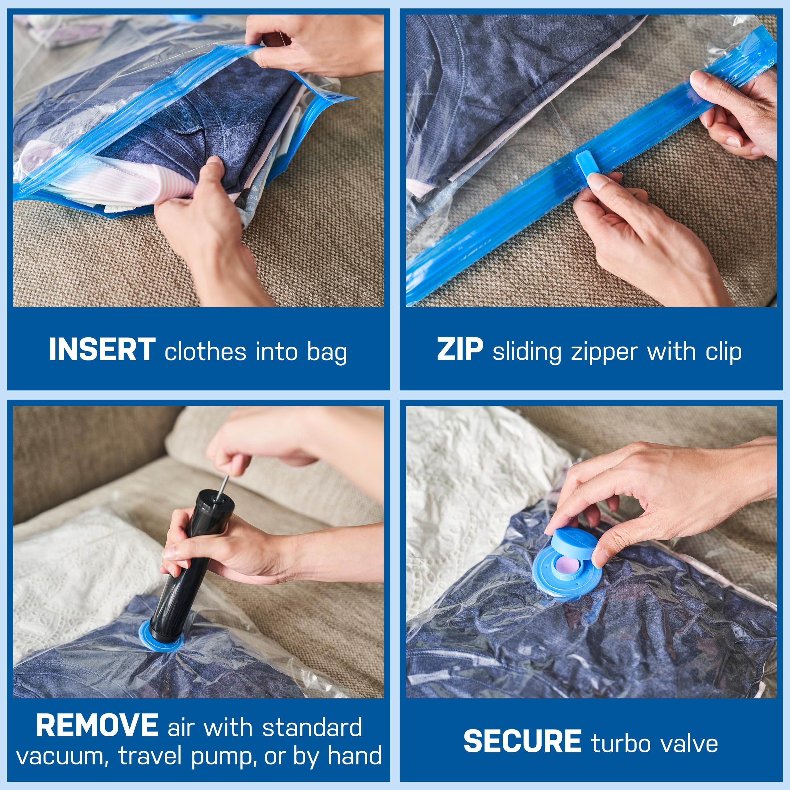 Space Saver Vacuum Seal Storage Bags, for Cloths, Comforters and Blankets,  | eBay