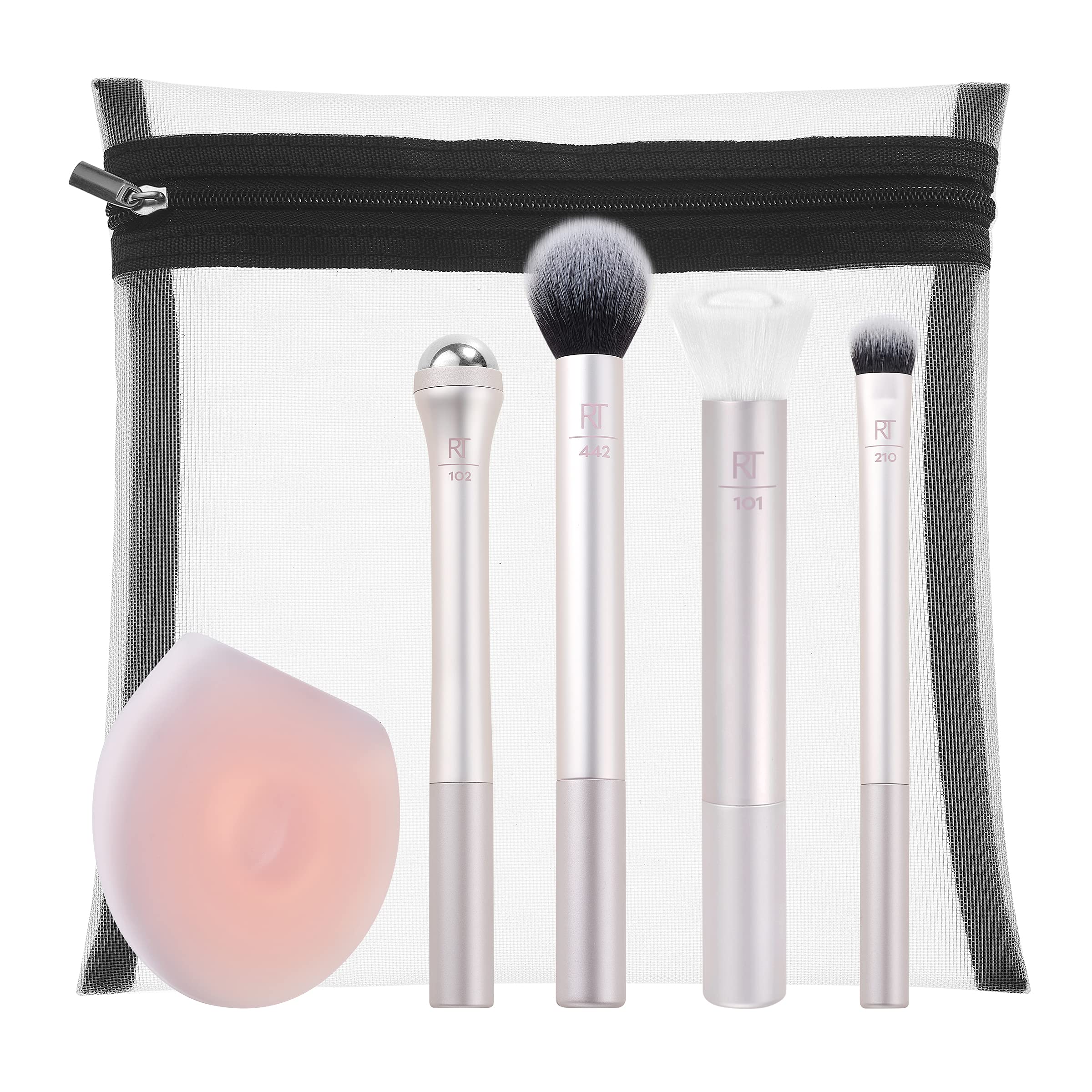 Real Techniques Limited Edition Me Time Makeup Brush and Skin Care, 6 Piece Valentine’s Day Gift Set, Perfect For Wife, Spouse, Girlfriend, Significant Other, or Daughter