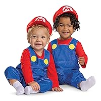 Disguise Infant Mario Costume, Official Super Mario Bros Outfit for Babies
