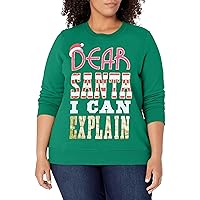 Just My Size Women's Size Plus Ugly Christmas Sweatshirt
