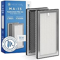 Medify MA-15 Genuine Replacement Filter Set for Allergens, Smoke, Wildfires, Dust, Odors, Pollen, Pet Dander | 3 in 1 with Pre-filter, True HEPA H13 and Activated Carbon for 99.9% Removal | 1-Pack