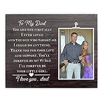 Dad Picture Frame Holds 4x6 Photo - Dad Wedding Day Gift from Daughter, Dad Birthday, Christmas, Father's Day, Thank You Gift for Father from Bride, Father of Bride, Dad Gift Ideas