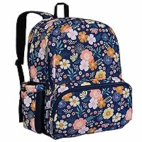Wildkin 17-Inch Kids Backpack for Boys & Girls, Perfect for Late Elementary School Backpack, Features Three Zippered Compartment, Ultimate Backpack for School & Travel (Wildflower Bloom)