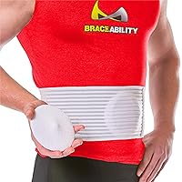 BraceAbility Hernia Belt for Men & Women | Stomach Truss Binder with Compression Support Pad for Abdominal, Umbilical, Navel & Belly Button Hernias (5