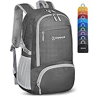 ZOMAKE Lightweight Packable Backpack 30L - Foldable Hiking Backpacks Water Resistant Compact Folding Daypack for Travel(Dimgray)