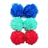 Amazon Basics Bath and Shower Loofah, Multicolor, Pack of 6