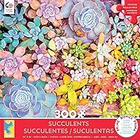 Ceaco - Succulents - Pretty Pastels - 300 Piece Jigsaw Puzzle