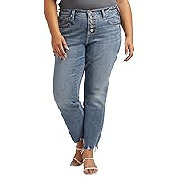 Silver Jeans Co. Women's Plus Size Beau Mid Rise Slim Leg Jeans