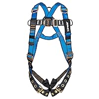 Tractel Safety Harness AD714 | Fall Protection | Performance Construction Restraint Fall Arrest Harness | Sternal D-Rings Tongue Buckle Legs | OSHA ANSI | Versafit Serie | One Size