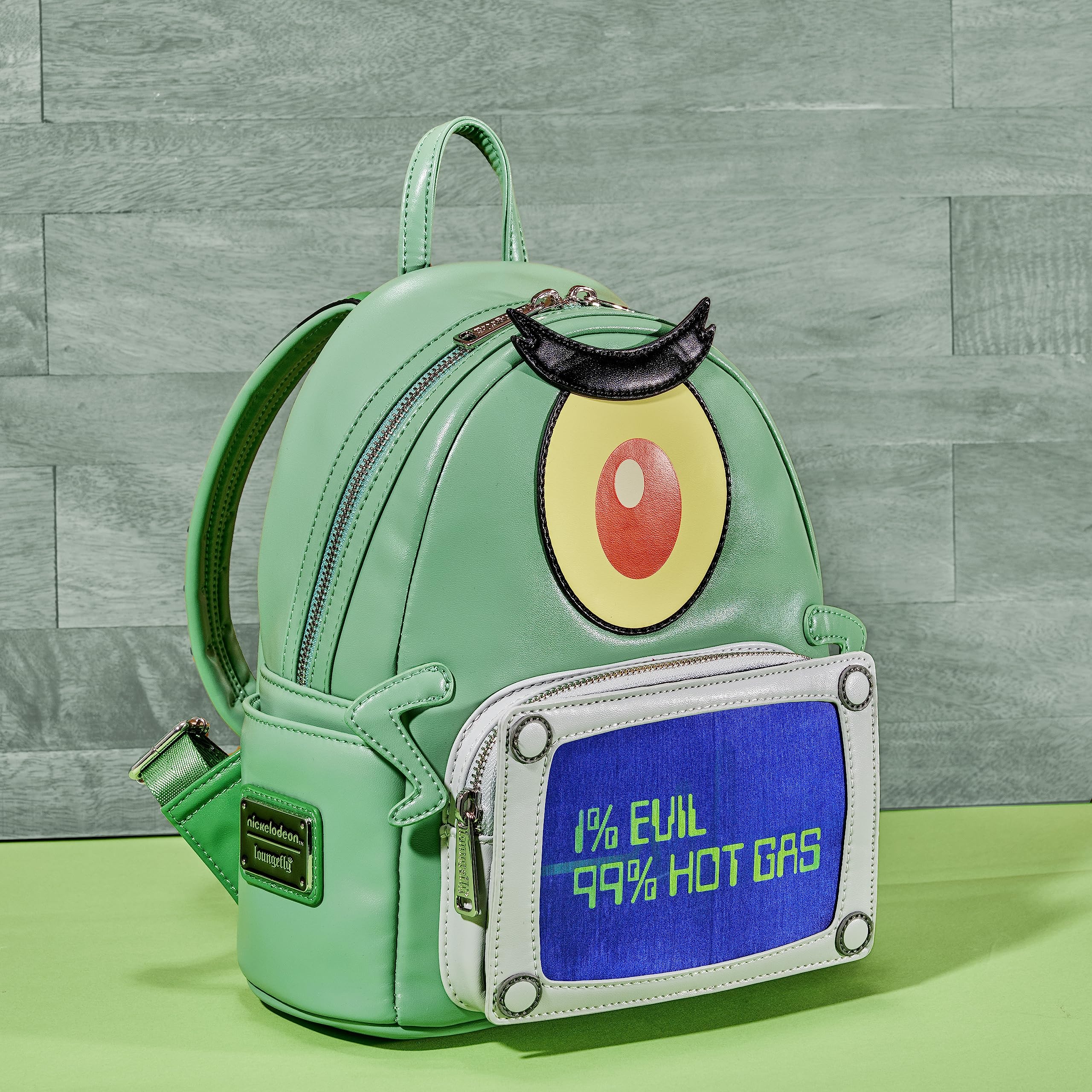 Loungefly Spongebob Squarepants: Plankton Lenticular Mini-Backpack, Amazon Exclusive