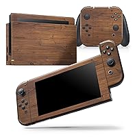 Compatible with Nintendo Switch Console Bundle - Skin Decal Protective Scratch-Resistant Removable Vinyl Wrap Cover - Rough-Cut Wood Plank