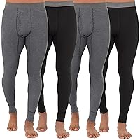 Men's Recycled Premium Waffle Thermal Underwear Long Johns Bottom (1, 2, 3, and 4 Packs)