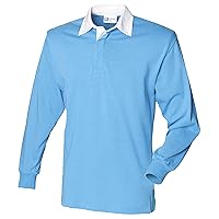Front Row Long Sleeve Classic Rugby Shirt, 14 Colours, Small to XXL