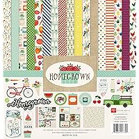 Echo Park Paper Company Homegrown Scrapbook Collection Kit Green 12-x-12-Inch