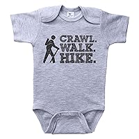 Cute Hiking Onesie/CRAWL. WALK. HIKE. / Unisex Baby or Toddler Bodysuit Outfit