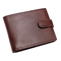 Men's Leather Wallet With RFID Blocking Multi Credit Card, Id & Coin Pocket Purse 4014 (Brown)
