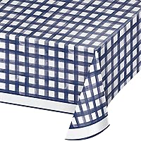 Dolly Parton Navy Gingham Paper Tablecloth, 3 ct