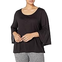 JUST MY SIZE Women's Plus Size Pintuck Top