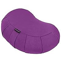 Retrospec Sedona Zafu Meditation Cushion Filled w/Buckwheat Hulls - Yoga Pillow for Meditation Practices - Machine Washable 100% Cotton Cover & Durable Carry Handle Round & Crescent, 1 Ct (Pack of 1)