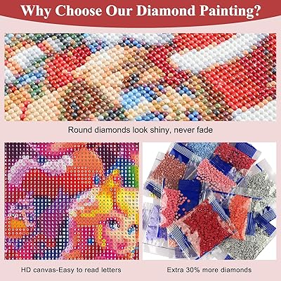 DIY 5D Anime Figures Diamond Painting Kits for Adults, Diamond Art Mario