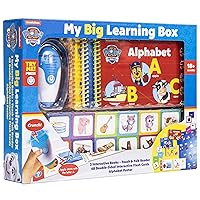 PAW Patrol Chase, Skye, Marshall, and More! - My Big Learning Box Set - Educational Touch & Talk Reader with 3 Interactive Books, 48 Flashcards, and Poster - PI Kids