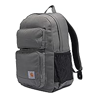 Carhartt Single-Compartment, Durable Pack with Laptop Sleeve and Duravax Abrasion Resistant Base, 27L Classic Backpack (Gravel), One Size