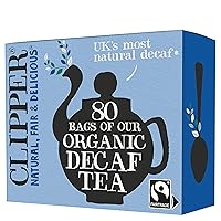 Clipper Tea, Black Tea Assam Blend, Fairtrade, Organic, Plant-Based, Decaf British Tea, 1 Pack, 80 Unbleached Tea Bags