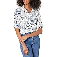 Karl Lagerfeld Paris Women's Long Sleeve Whimsical Blouse