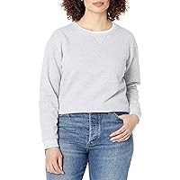 Hanes Women's Ecosmart V-notch Crewneck Sweatshirt, Fleece Pullover Sweatshirt for Women