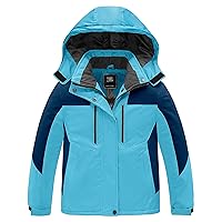 ZSHOW Girls' Ski Jacket Waterproof Fleece Raincoat Windproof Warm Winter Coat with Detachable Hood