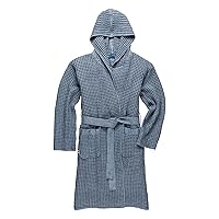 ONSEN - Waffle Bath Robe w/Hood - Waffle Knit - 100% Supima Cotton - Quick Drying, Breathable - Robes for Women & Men