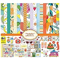 Inkdotpot Summer Fruit Theme Collection Double-Sided Scrapbook Paper Kit Cardstock 12