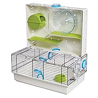 MidWest Homes for Pets Hamster Cage | Awesome Arcade Hamster Home (White) | 18.11 x 11.61 x 21.26 Inch