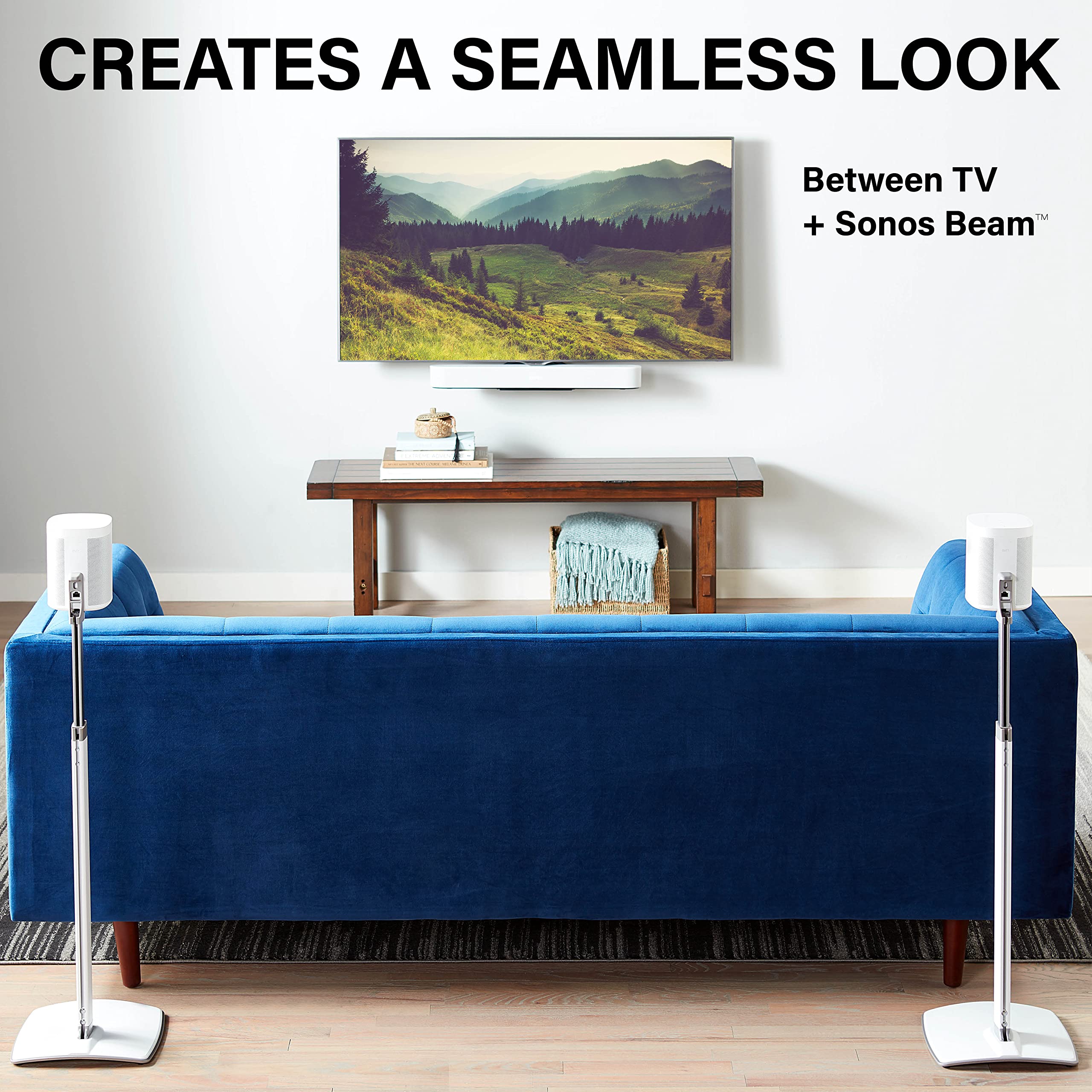 Sanus Soundbar Mount for Sonos Beam - Height Adjustable Up to 12