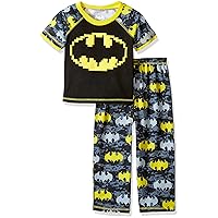 Batman Boys' Toddler Puff Screen Logo 2 Pc Sleepwear Set