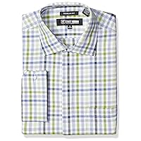 STACY ADAMS Men's Grid Check Classic Fit Dress Shirt