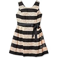 Robbie Bee Women's Plus Size 1 Pc Striped Dress, Blush Black, 22W